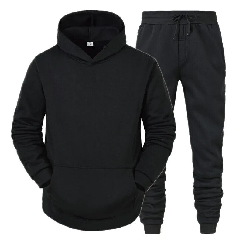 Men Sets Hoodie+Pants SweatSuit Men Sportswear Fleeced Set Tracksuit Men's Suits - Picture 25 of 32