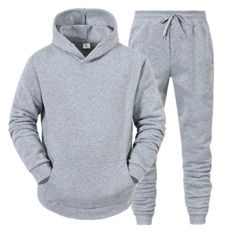 Men Sets Hoodie+Pants SweatSuit Men Sportswear Fleeced Set Tracksuit Men's Suits - Picture 26 of 32