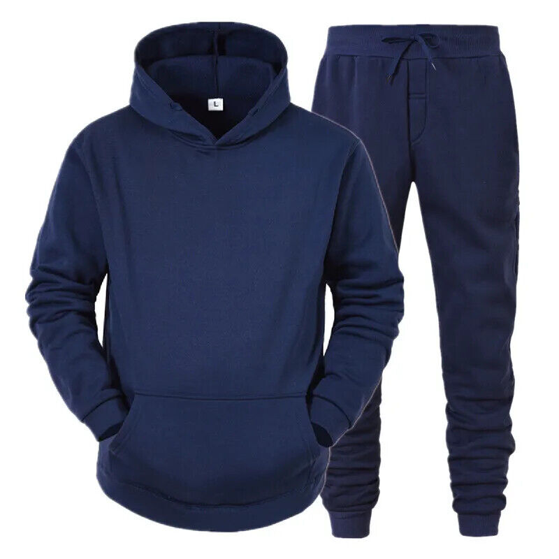 Men Sets Hoodie+Pants SweatSuit Men Sportswear Fleeced Set Tracksuit Men's Suits - Picture 29 of 32