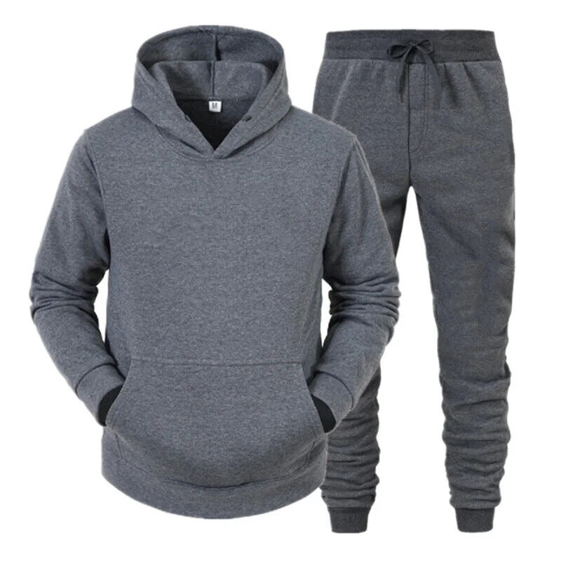Men Sets Hoodie+Pants SweatSuit Men Sportswear Fleeced Set Tracksuit Men's Suits - Picture 30 of 32