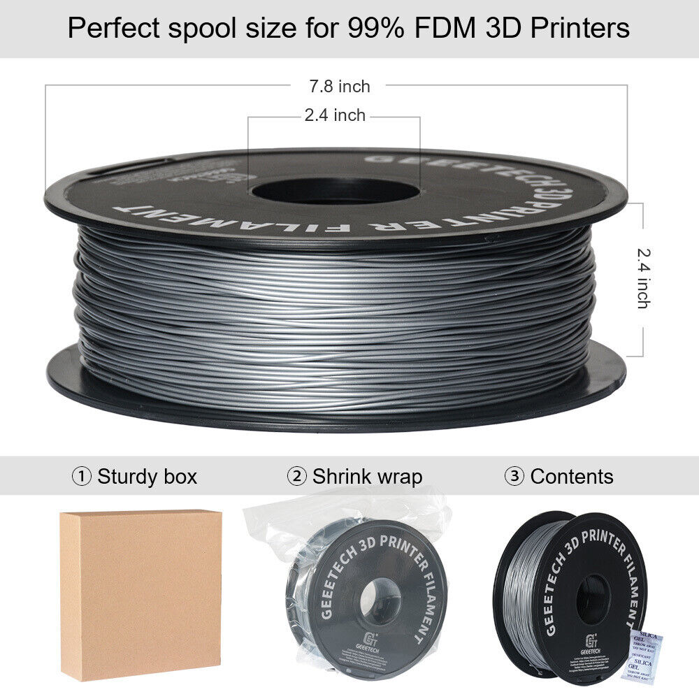 Geeetech 1KG PLA 3D Drucker Filament 1.75mm 10 Colors for 3d Printer - Bild 17 von 24