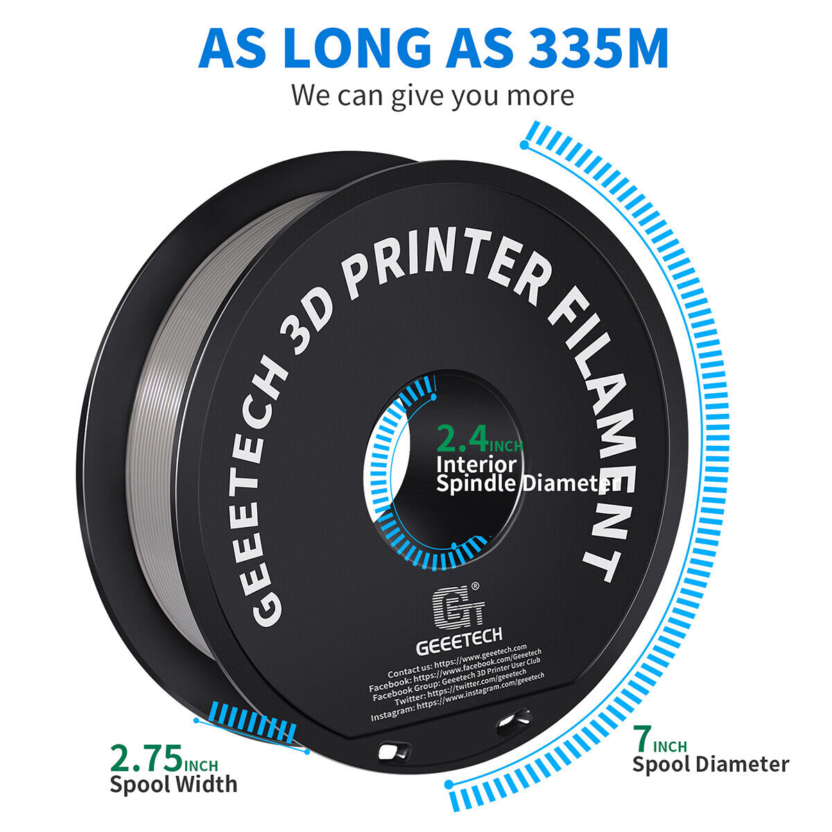 Geeetech 1KG PLA 3D Drucker Filament 1.75mm 10 Colors for 3d Printer - Bild 24 von 24