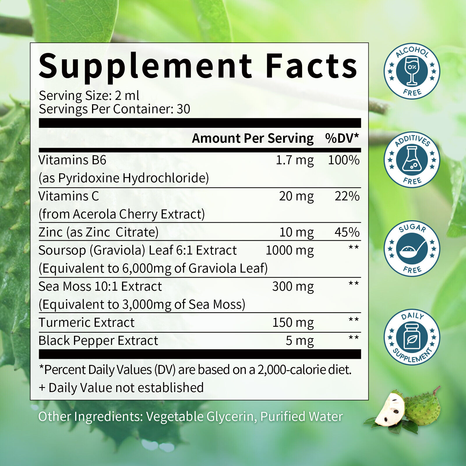 4 Brand Soursop Sea Moss Liquid Drops Immune Boost Cell Regeneration Antioxidant - Picture 16 of 21