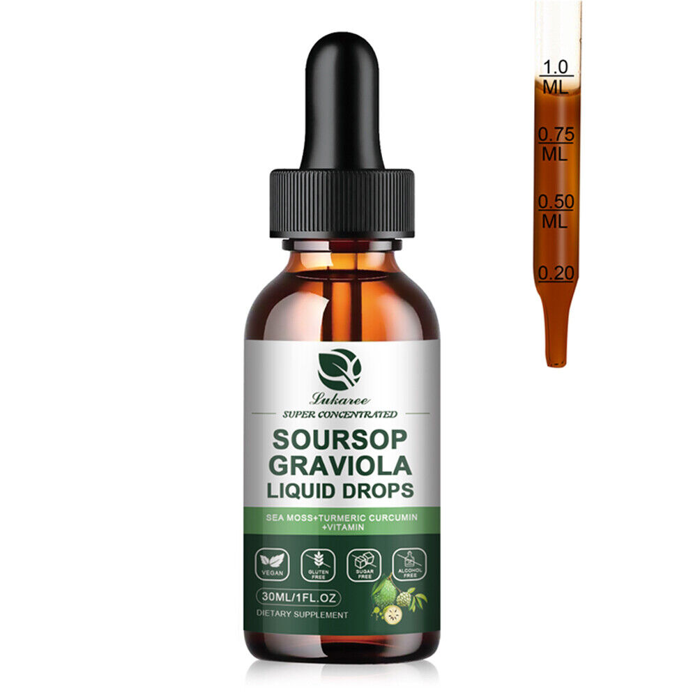 4 Brand Soursop Sea Moss Liquid Drops Immune Boost Cell Regeneration Antioxidant - Picture 17 of 21