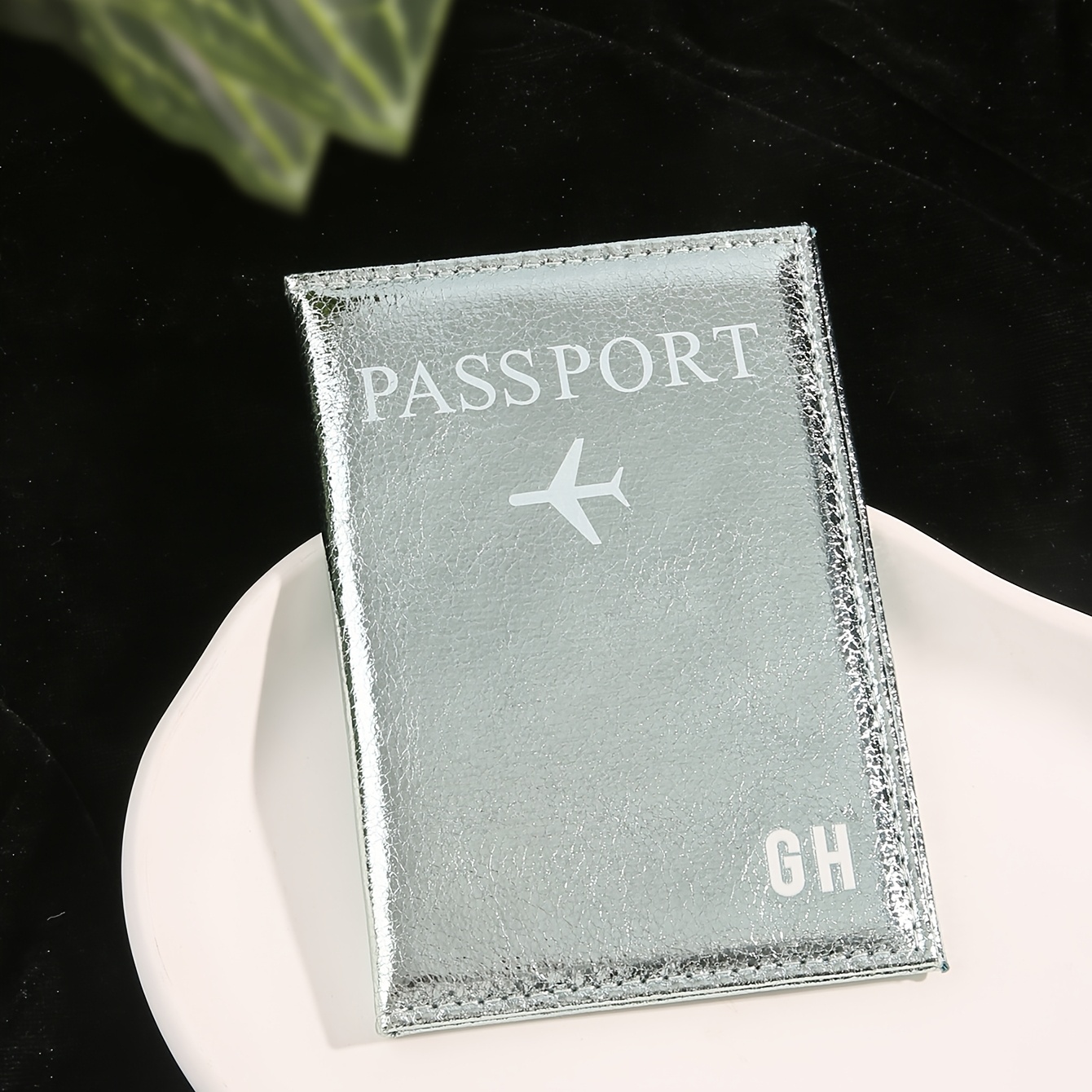 Personalized Fashion Passport Holder – Custom Initial Letter Artificial Leat