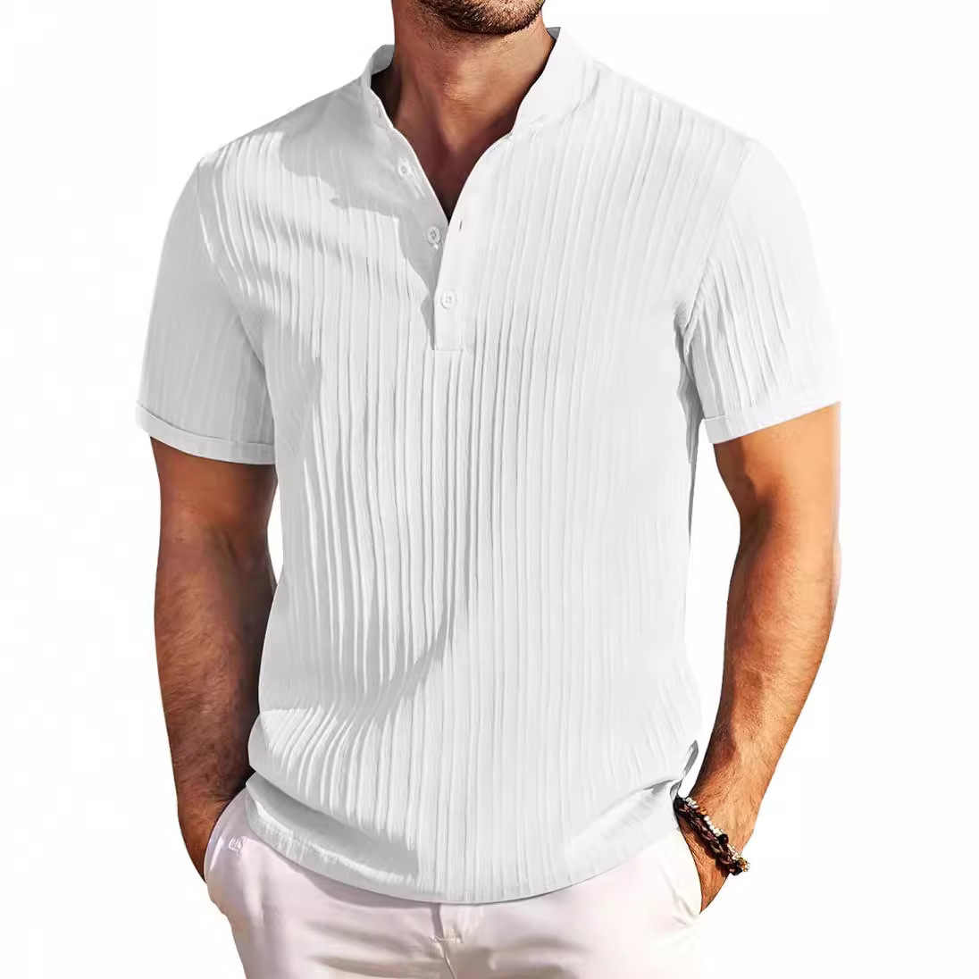 2025 New Men's Retro Cotton and Hemp Striped Casual Loose Shirt - Picture 25 of 28