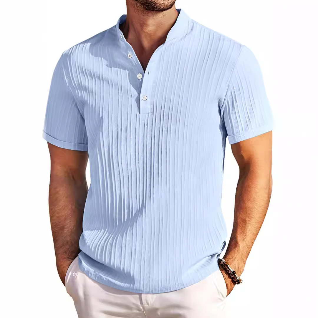 2025 New Men's Retro Cotton and Hemp Striped Casual Loose Shirt - Picture 26 of 28