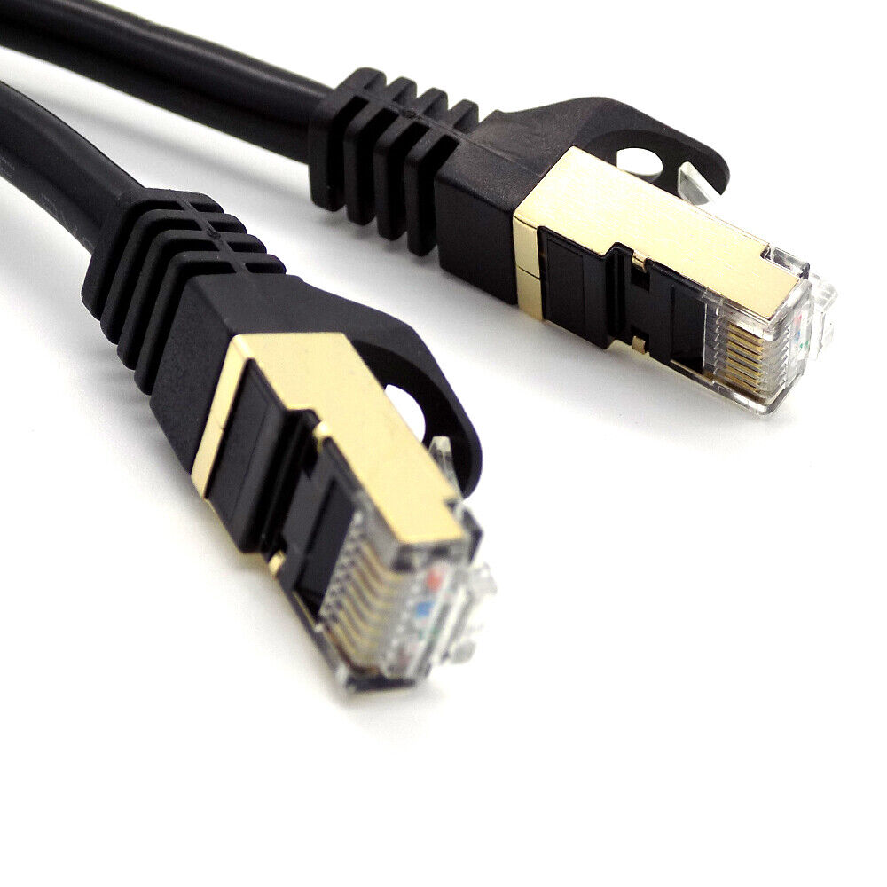 LOT Câble Ethernet RJ45 Cat8 40 Go/s Réseau Or Super Rapide LAN Plomb SSTP Patch - Photo 7/11