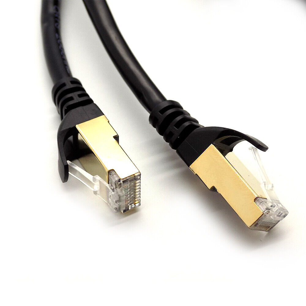 LOT Câble Ethernet RJ45 Cat8 40 Go/s Réseau Or Super Rapide LAN Plomb SSTP Patch - Photo 10/11