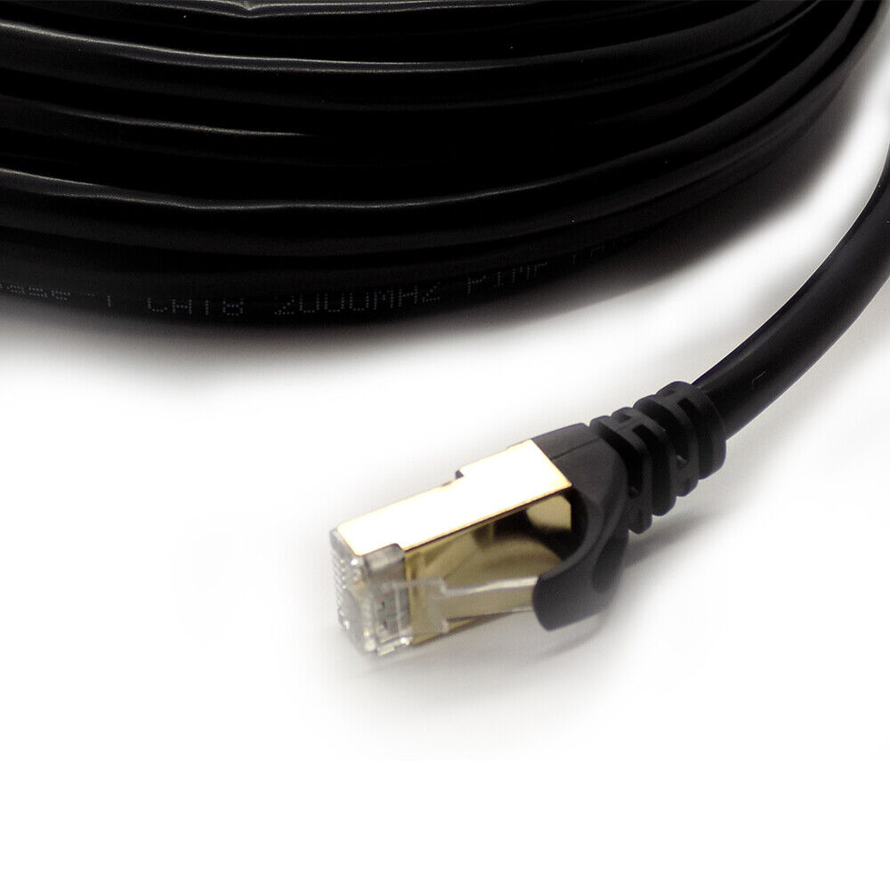 LOT Câble Ethernet RJ45 Cat8 40 Go/s Réseau Or Super Rapide LAN Plomb SSTP Patch - Photo 11/11
