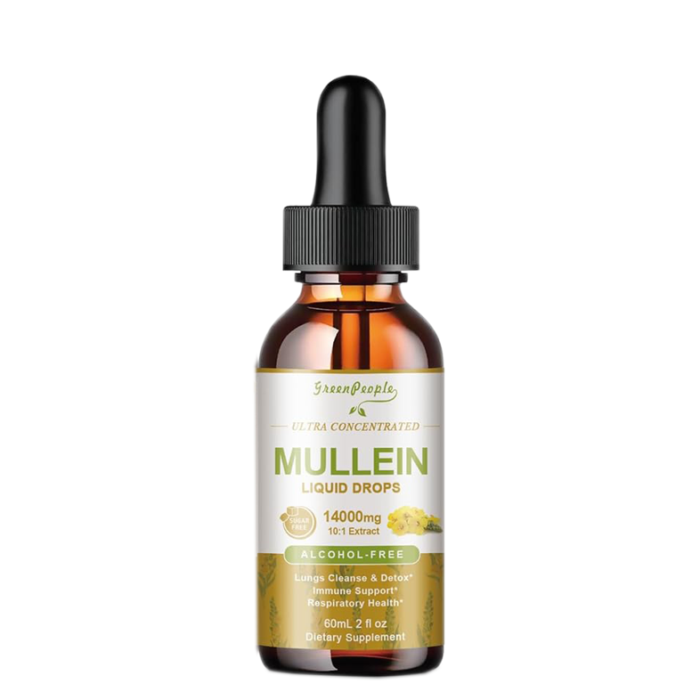 Mullein Leaf Extract Liquid Natural 13-in-1 Lung Cleanse & Detox Supplement