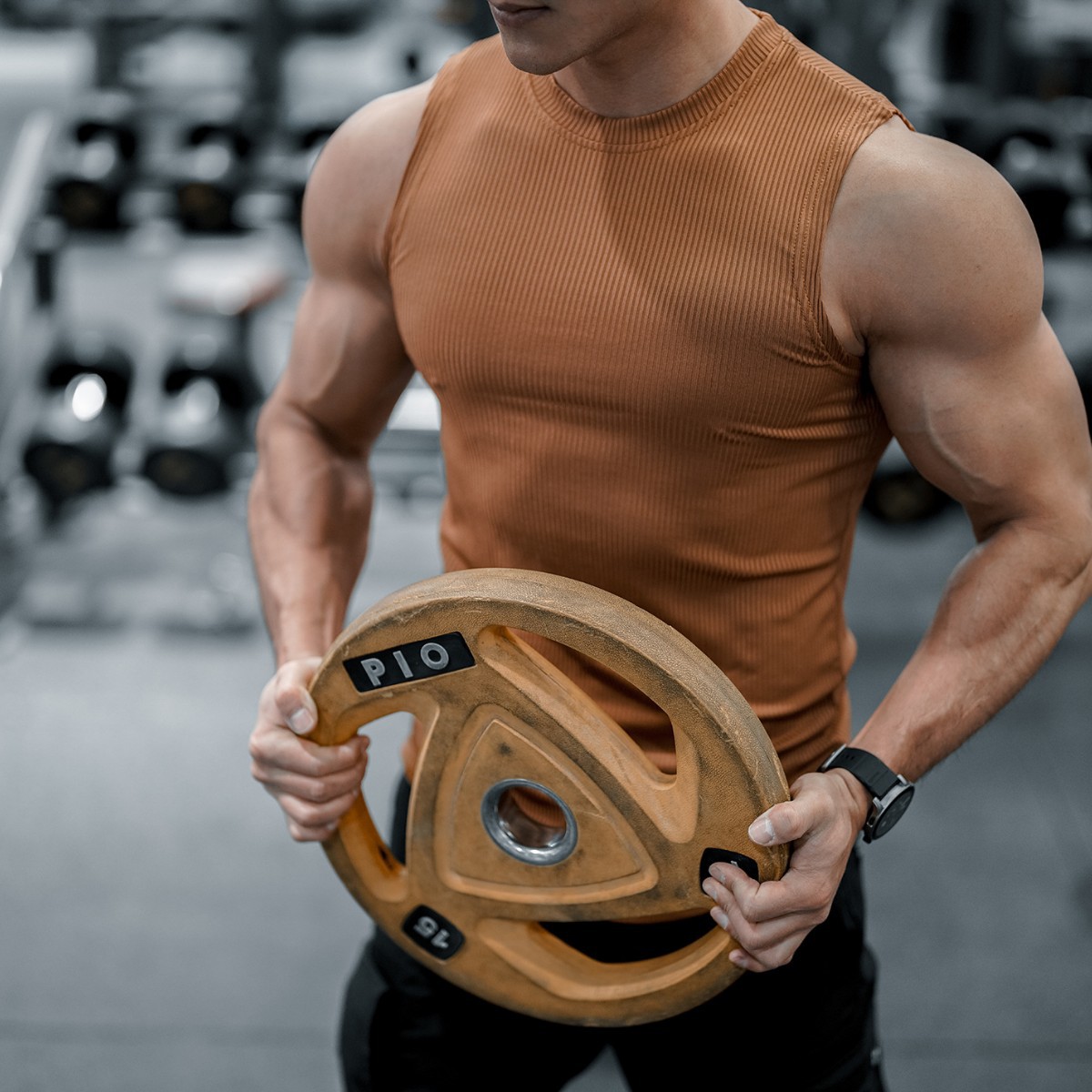 Sommer Sport Weste Herren ärmellos schnelltrocknend T-Shirt Stretch Training Fitness Top - Bild 14 von 17