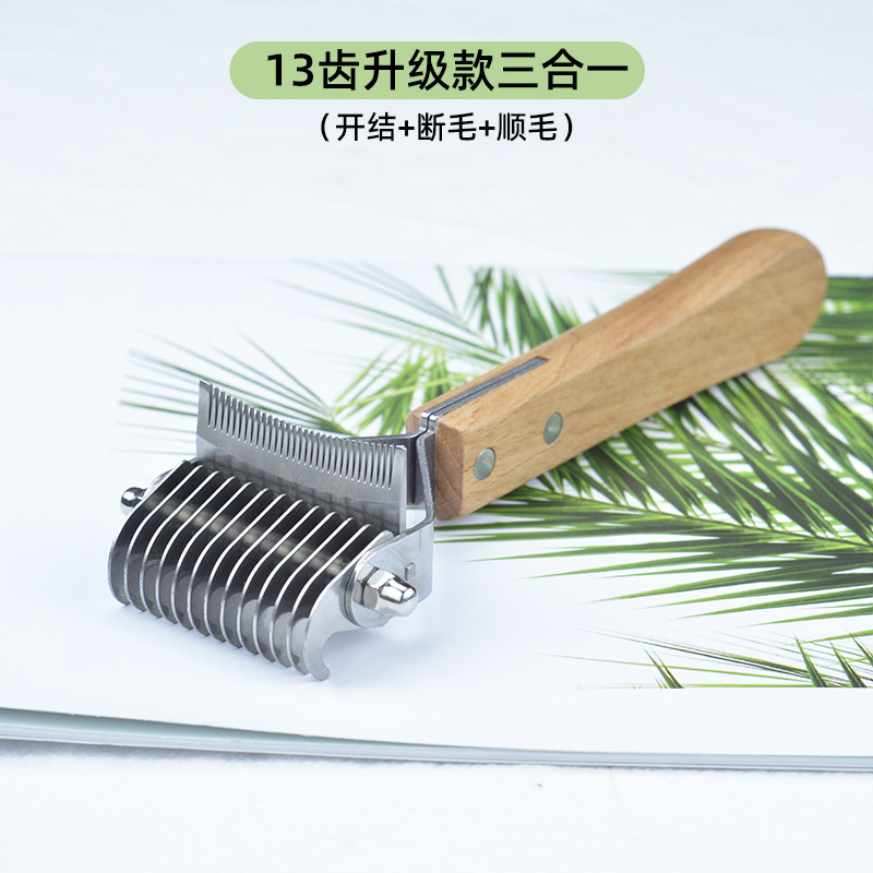 New Pet Knot Comb 3-in-1 Bottom Velvet Comb Hair Removal Comb - Picture 29 of 38