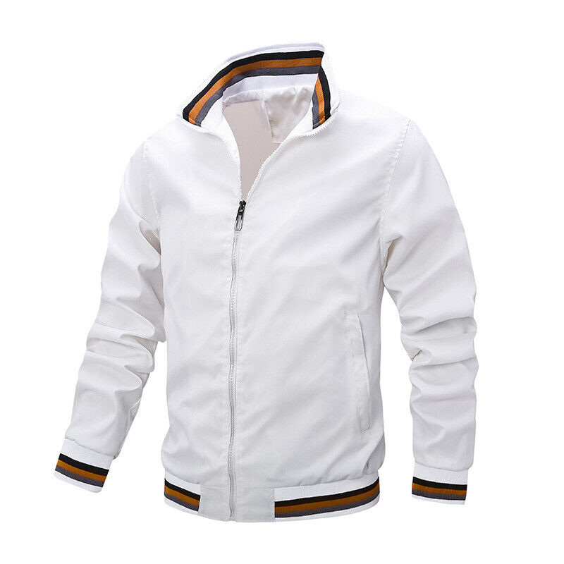 Casual Jacket Men's Coat Spring Long Sleeve Thin Windbreaker Jacket Outwear - Picture 18 of 21