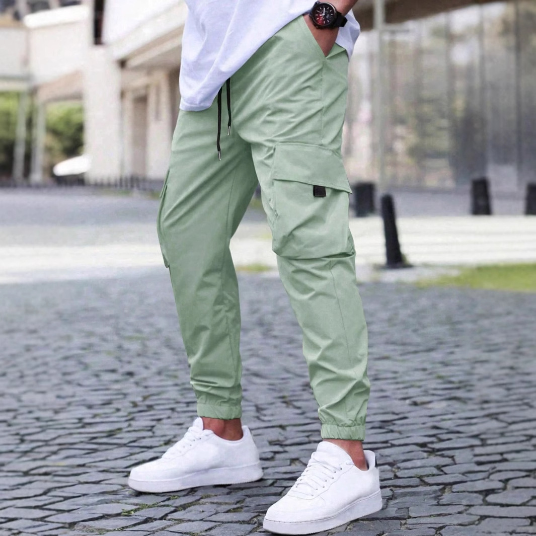 Overalls Jogging Pants Men's Casual Elastic-Waisted Outdoor Street Sweatpants - Picture 26 of 29