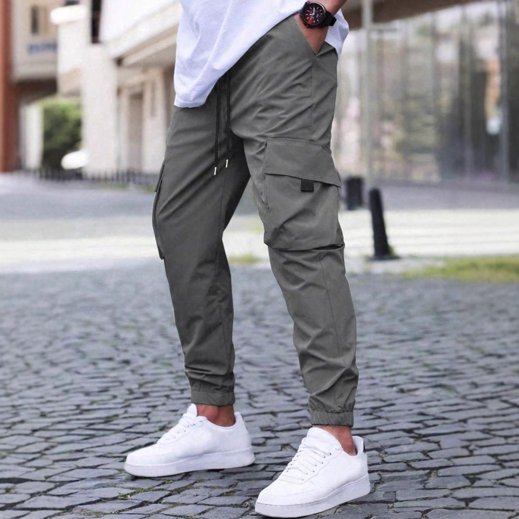 Overalls Jogging Pants Men's Casual Elastic-Waisted Outdoor Street Sweatpants - Picture 29 of 29