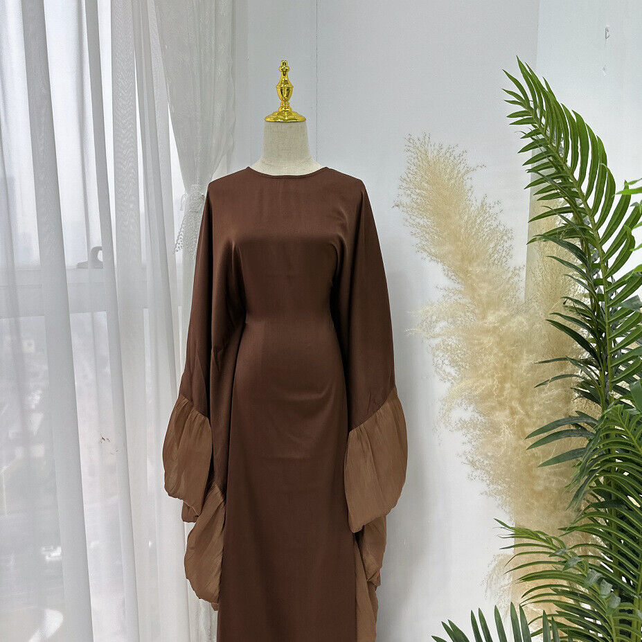 Maxi Vestido África Cóctel Mujeres Bata Caftán Musulmana Abaya Ala de Murciélago Manga Vestido - Imagen 18 de 22
