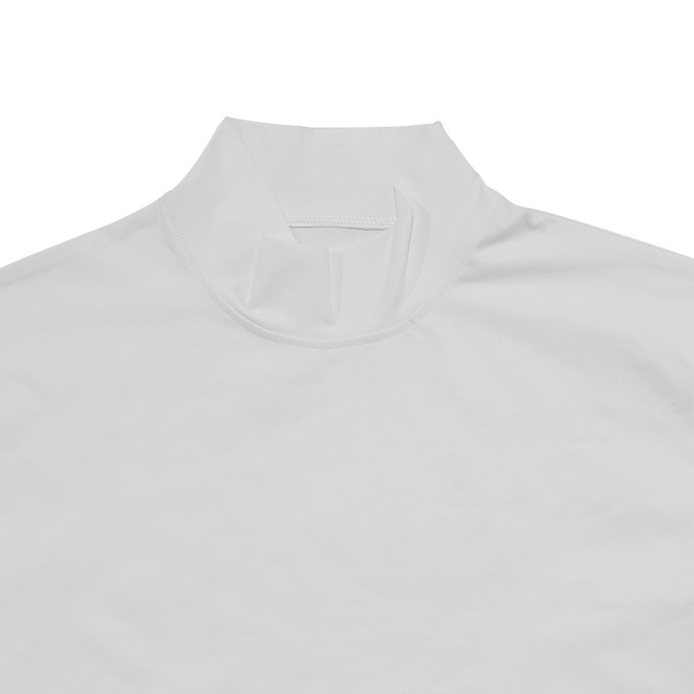 Summer Solid Color Short Sleeve Fashion Base Shirt Mens Tight Turtleneck T-Shirt - Picture 30 of 72