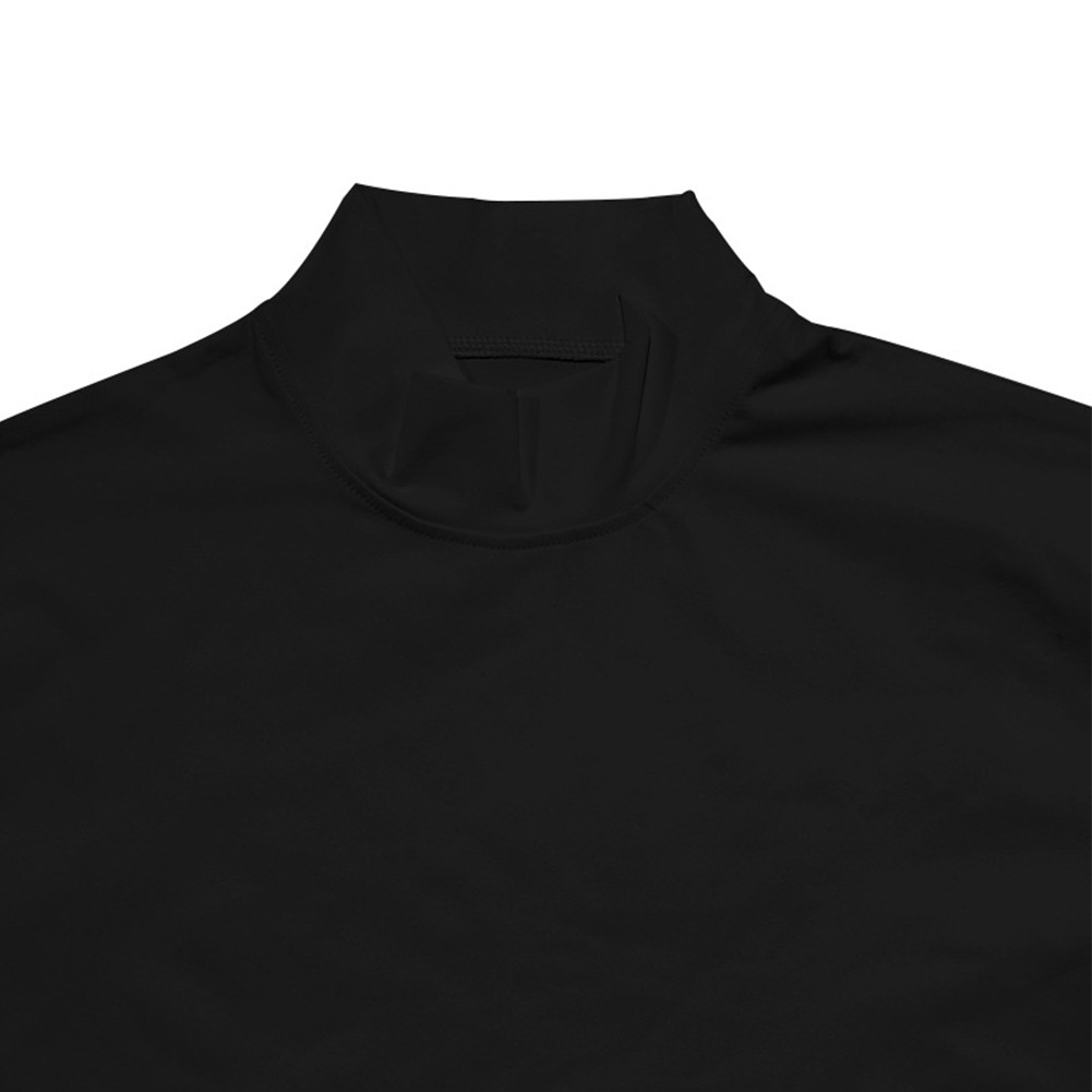 Summer Solid Color Short Sleeve Fashion Base Shirt Mens Tight Turtleneck T-Shirt - Picture 38 of 72