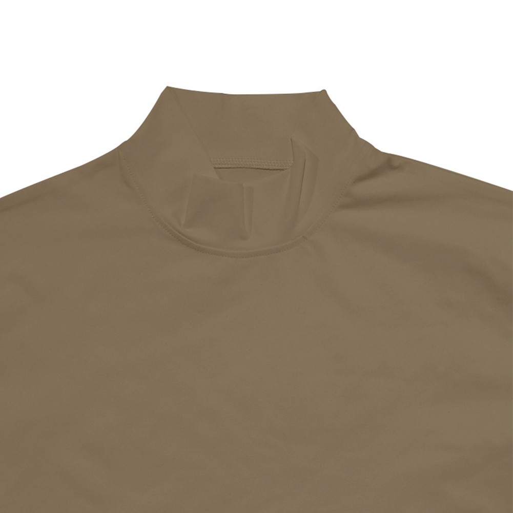 Summer Solid Color Short Sleeve Fashion Base Shirt Mens Tight Turtleneck T-Shirt - Picture 46 of 72