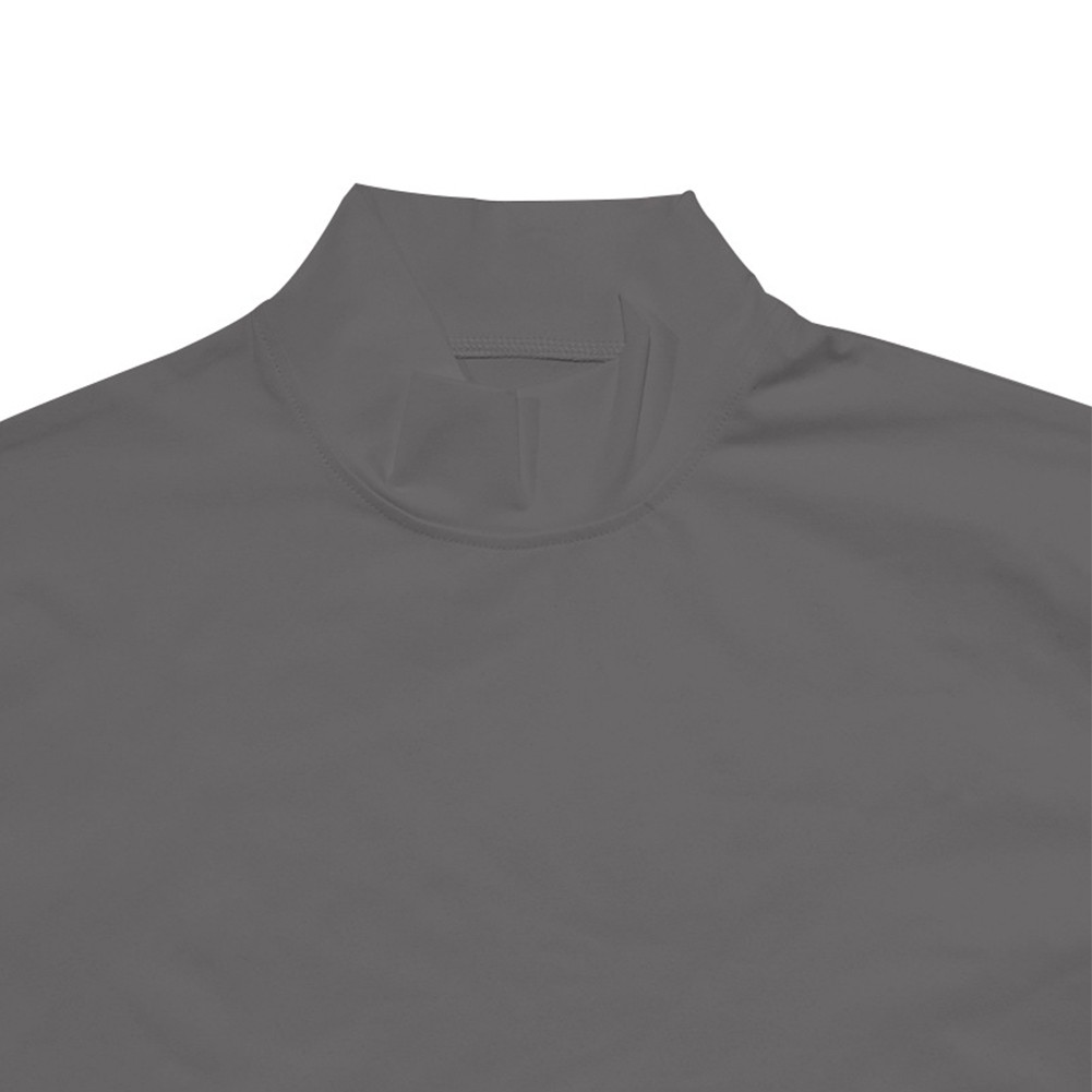 Summer Solid Color Short Sleeve Fashion Base Shirt Mens Tight Turtleneck T-Shirt - Picture 54 of 72