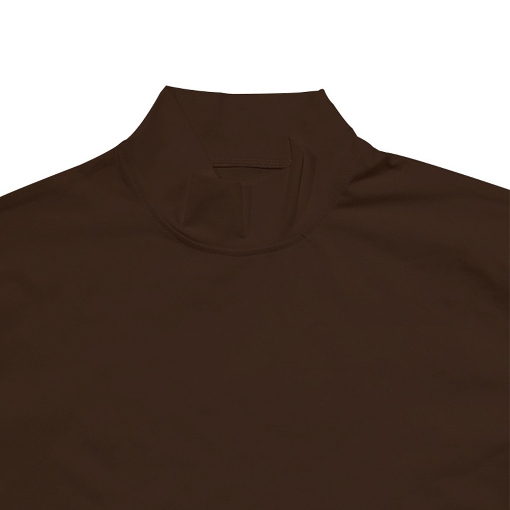 Summer Solid Color Short Sleeve Fashion Base Shirt Mens Tight Turtleneck T-Shirt - Picture 70 of 72