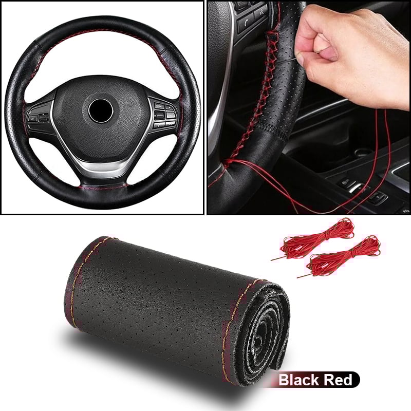 DIY Genuine Leather Steering Wheel Cover with Needle & Thread - Universal - Picture 25 of 25
