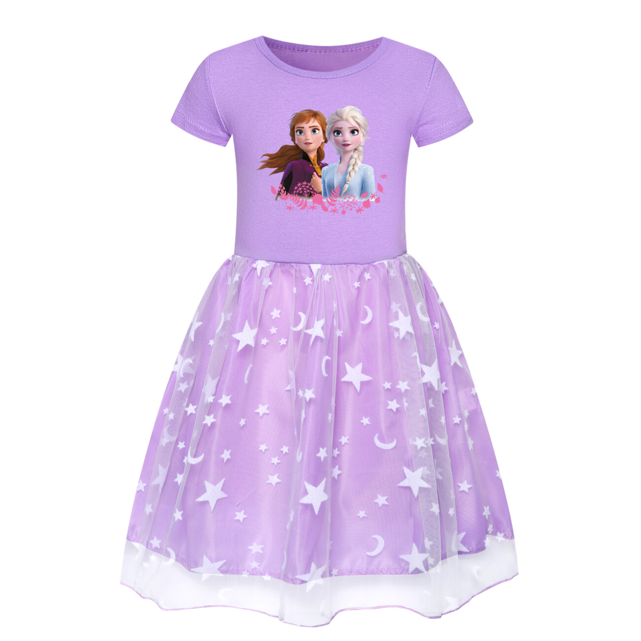 Kids Girls Elsa Princess Costume Rainbow Star Tutu Skirt Party Fancy Dress Up UK - Picture 59 of 73