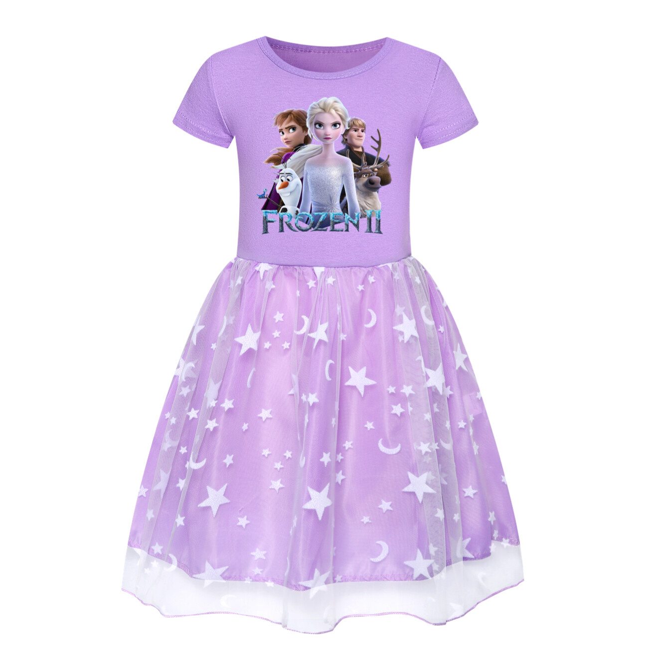 Kids Girls Elsa Princess Costume Rainbow Star Tutu Skirt Party Fancy Dress Up UK - Picture 65 of 73