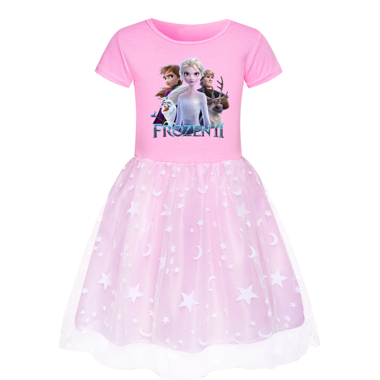 Kids Girls Elsa Princess Costume Rainbow Star Tutu Skirt Party Fancy Dress Up UK - Picture 66 of 73