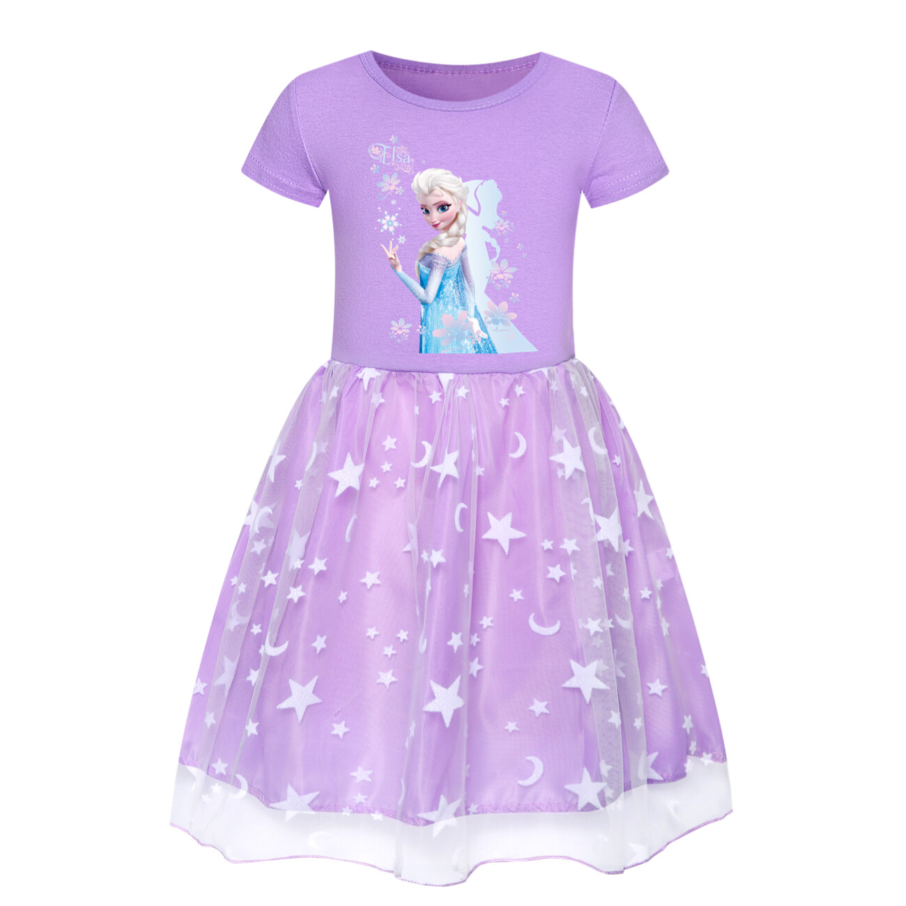 Kids Girls Elsa Princess Costume Rainbow Star Tutu Skirt Party Fancy Dress Up UK - Picture 71 of 73