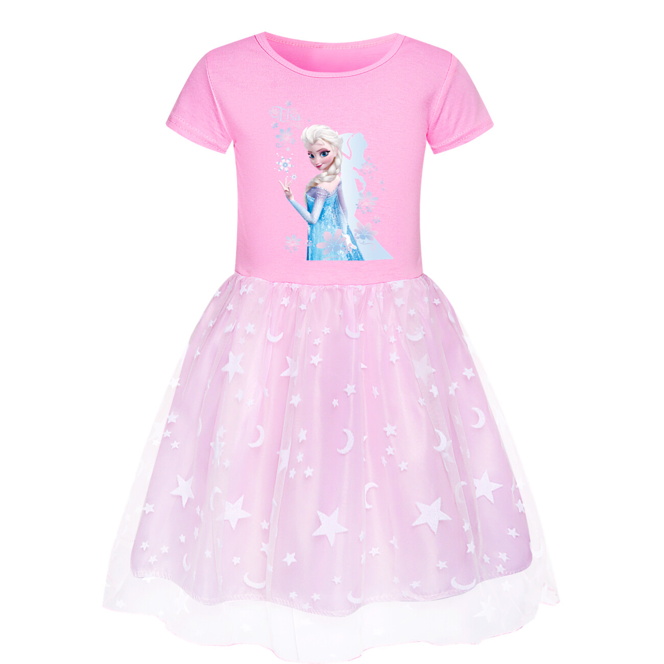 Kids Girls Elsa Princess Costume Rainbow Star Tutu Skirt Party Fancy Dress Up UK - Picture 72 of 73
