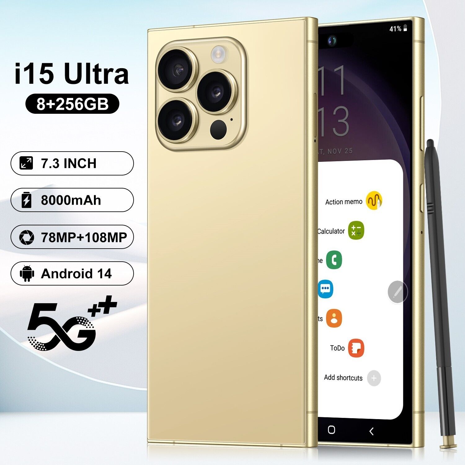 i15 Ultra 5G Tablet 7.3" 16+1TB Fingerprint Unlocked Android 14 8000mAh - Picture 20 of 20