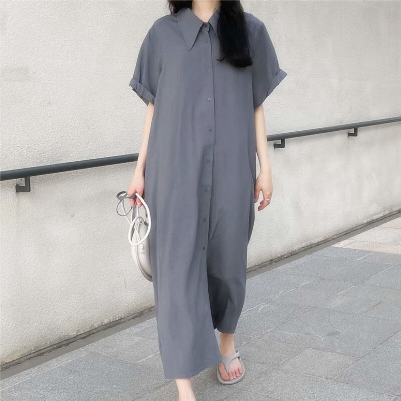 New style dress for pregnant women, short sleeved casual long shirt dress - Picture 11 of 11