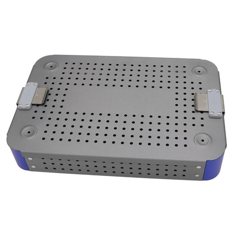 Universal Instrument Sterilization Tray Alloy Disinfection Box Aluminium Case US