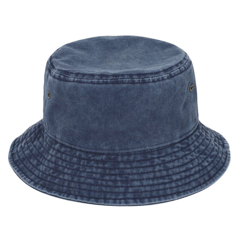 Stonewashed Cotton Bucket hat UV Sun Protection Breathable Beach Holiday Travel