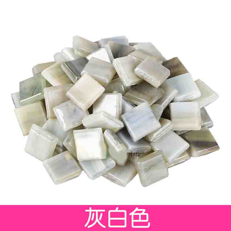 Azulejos cuadrados de mosaico macizo de vidrio vítreo para arte de pared hágalo usted mismo artesanía 1 cm 200 g #J - Imagen 27 de 35