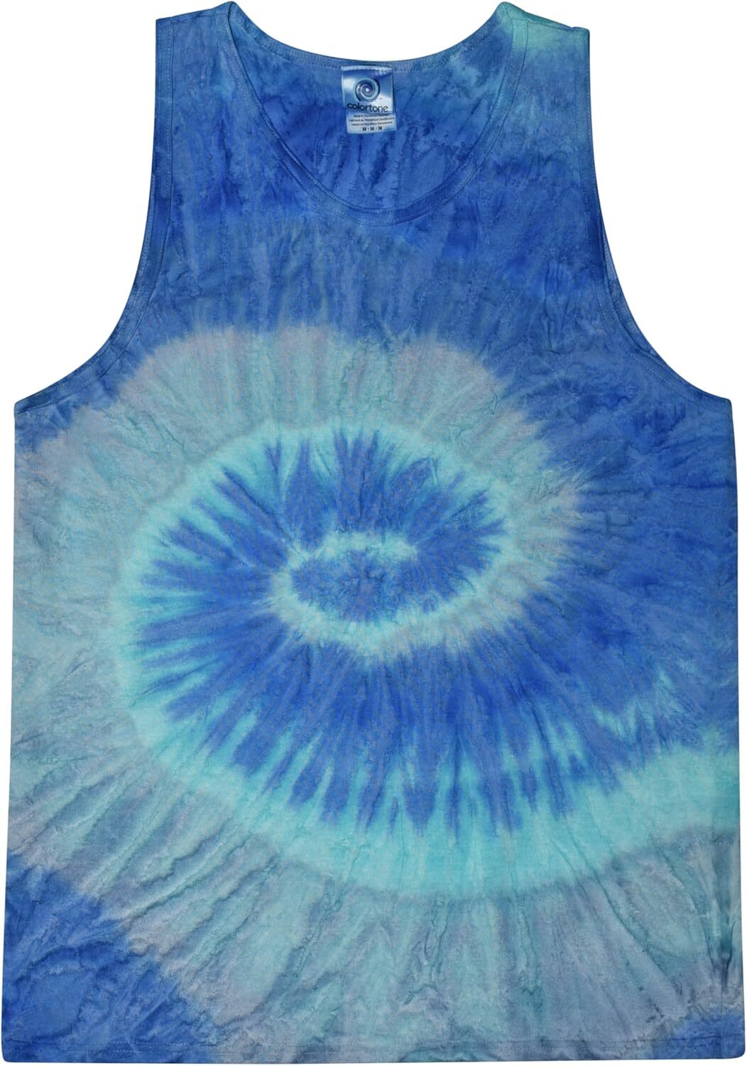 Unisex Tie Dye Tank Top Sleeveless 100% Cotton Summer Beach Shirt Hand Dyed