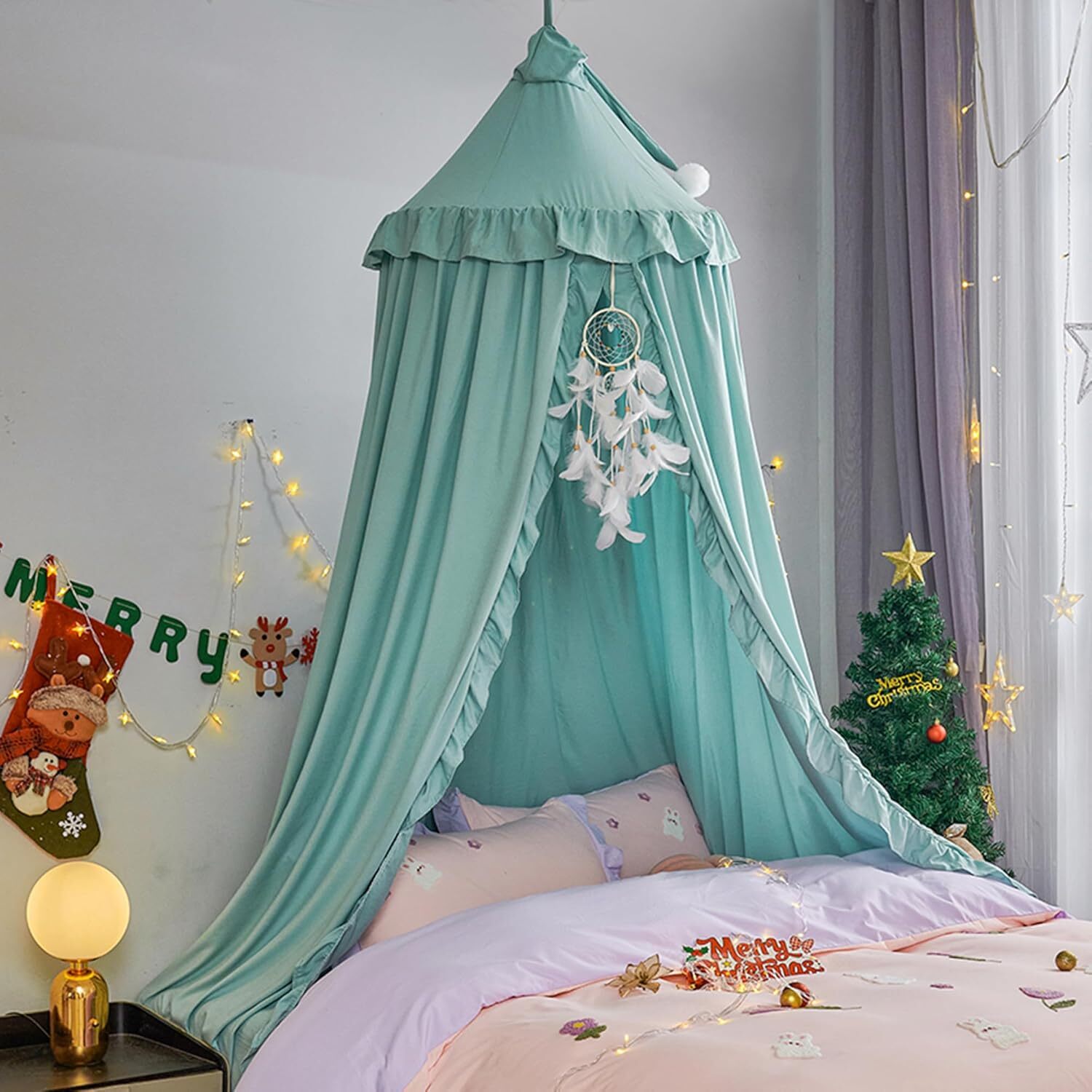 For Girls Kids Round Dome Mosquito Net Castle Tent Decor