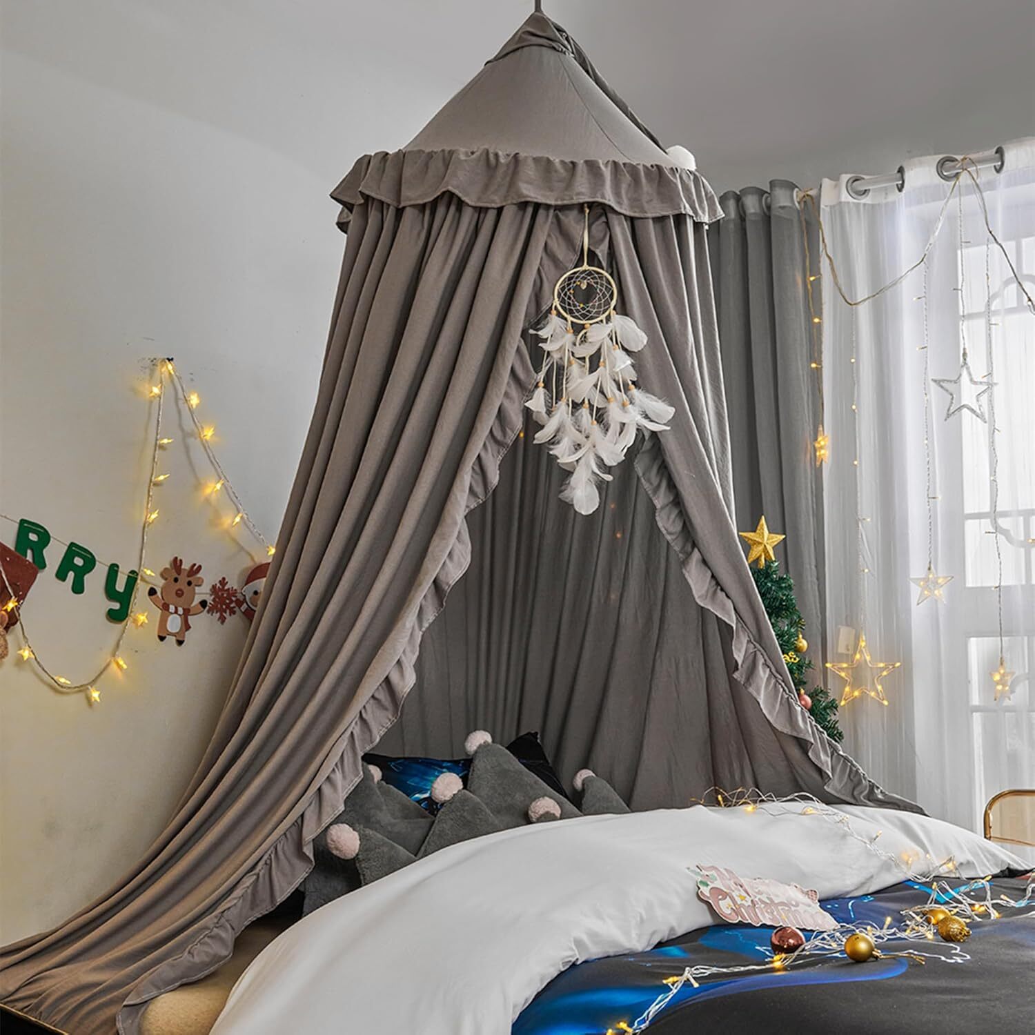 For Girls Kids Round Dome Mosquito Net Castle Tent Decor