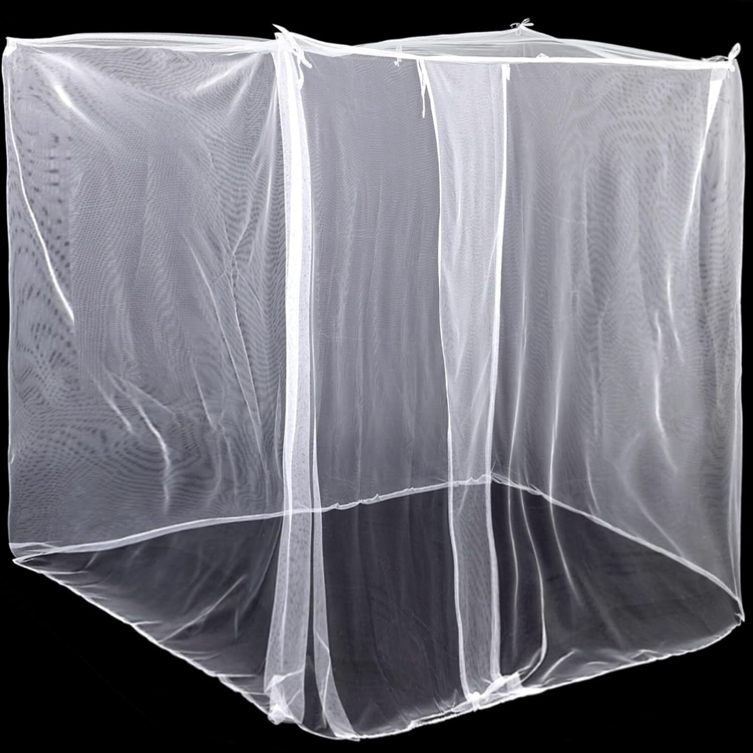 Mosquito Net for Bed 4 Corner Canopy Tent Foldable Polyester Mesh for Home Trave - Picture 11 of 15