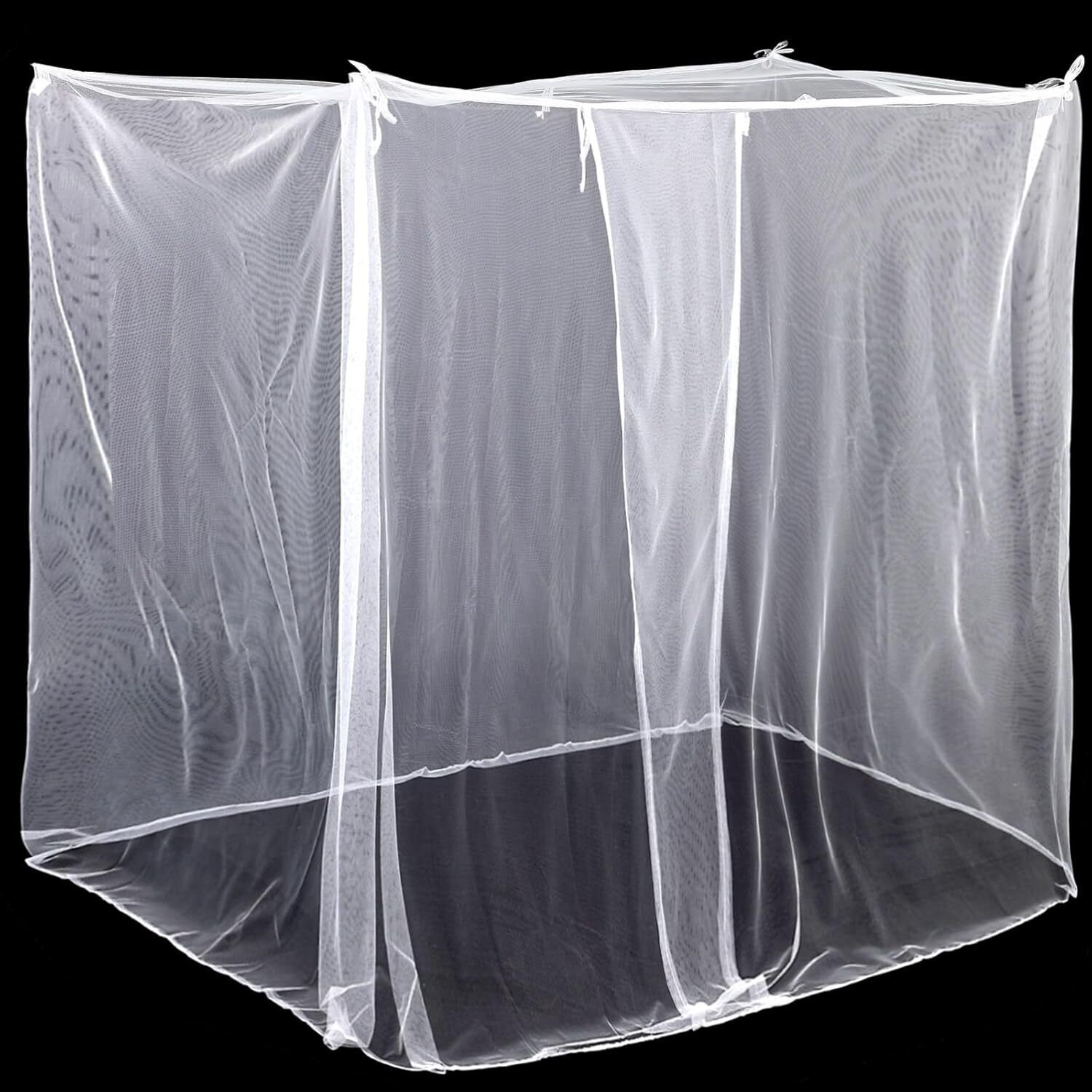 Mosquito Net for Bed 4 Corner Canopy Tent Foldable Polyester Mesh for Home Trave - Picture 12 of 15