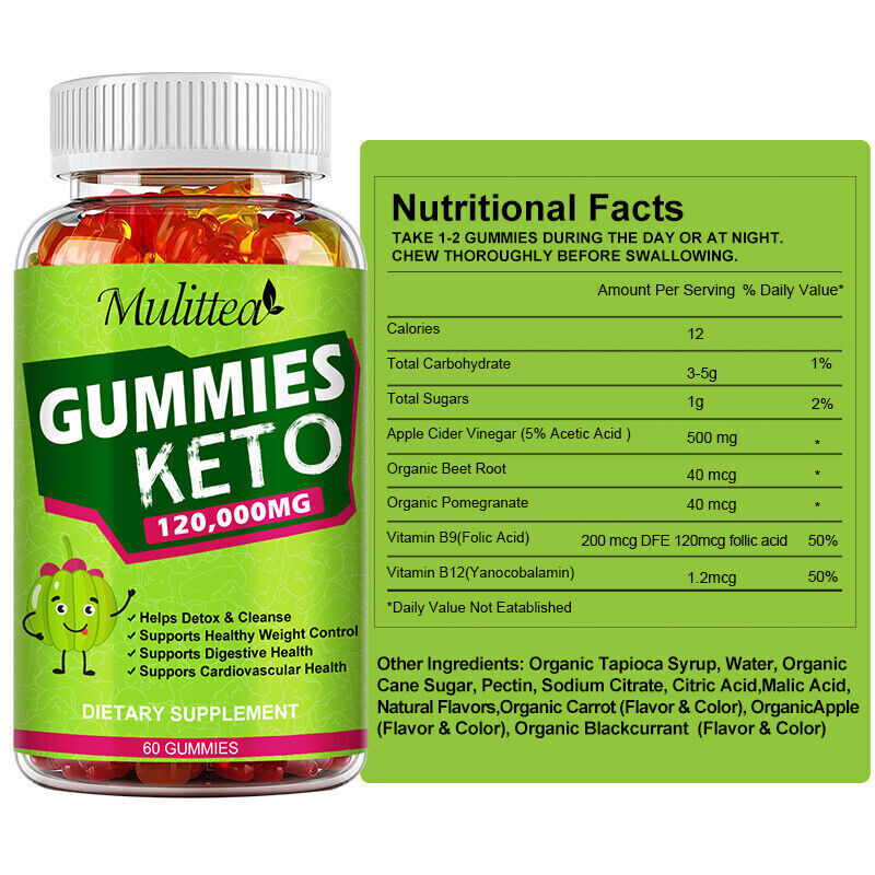 Keto ACV Gummies Advanced Apple Cider Vinegar 60/180/300 Gummies - Picture 10 of 12
