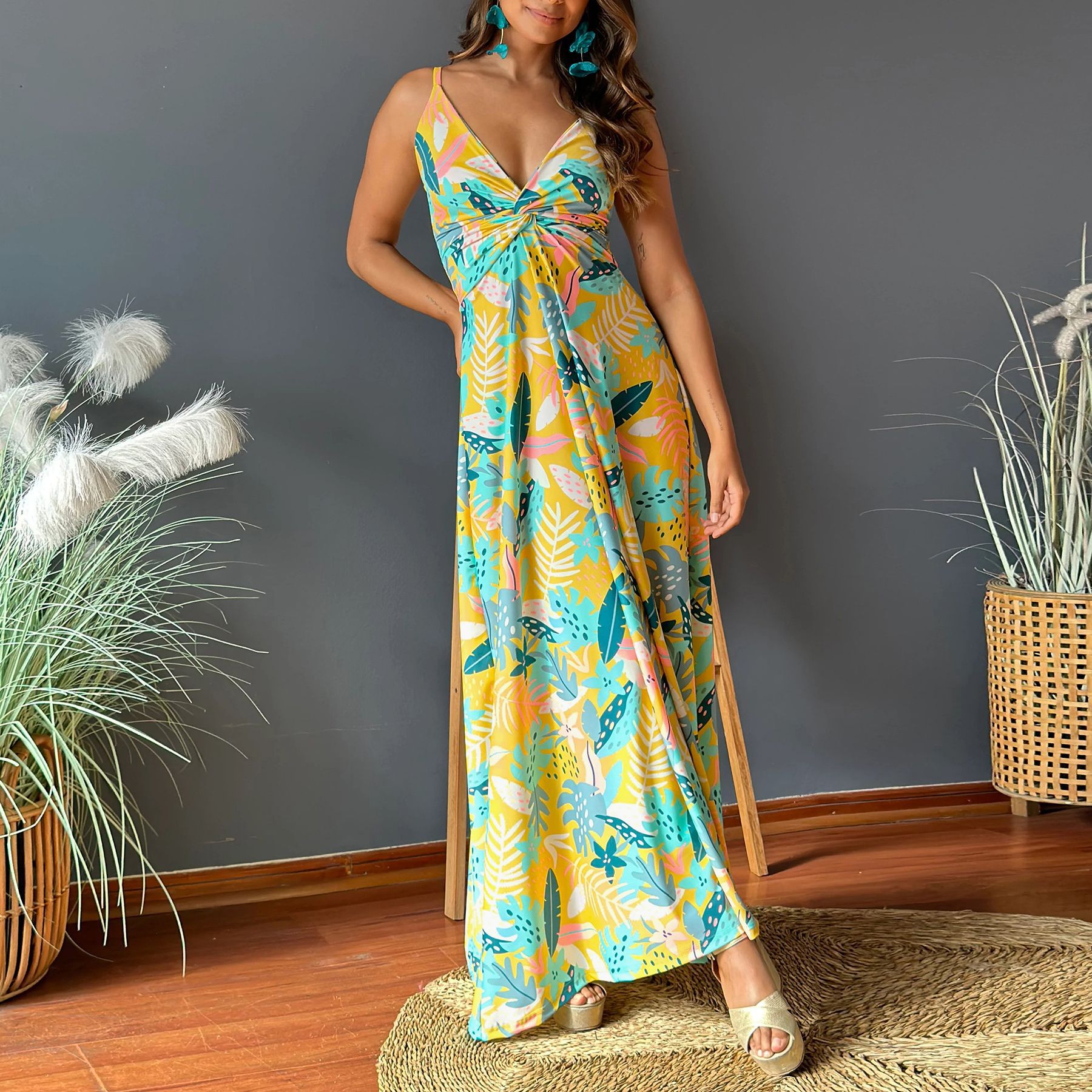 Ladies Women Boho Floral Maxi Dress Cocktail Party Evening Summer Beach Sundress
