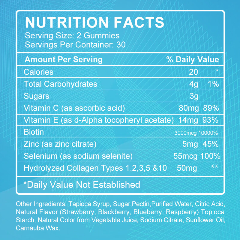 Collagen Peptides Types I, II, III, V, X Plus Vitamin C, Skin Hair Nails Support - Picture 12 of 16