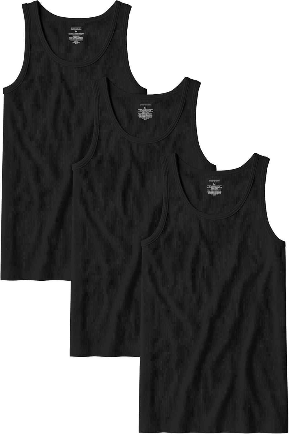 Men's Cotton Tank Tops Tag Free Soft Ribbed Undershirts Multi Pack Breathable - Picture 14 of 15