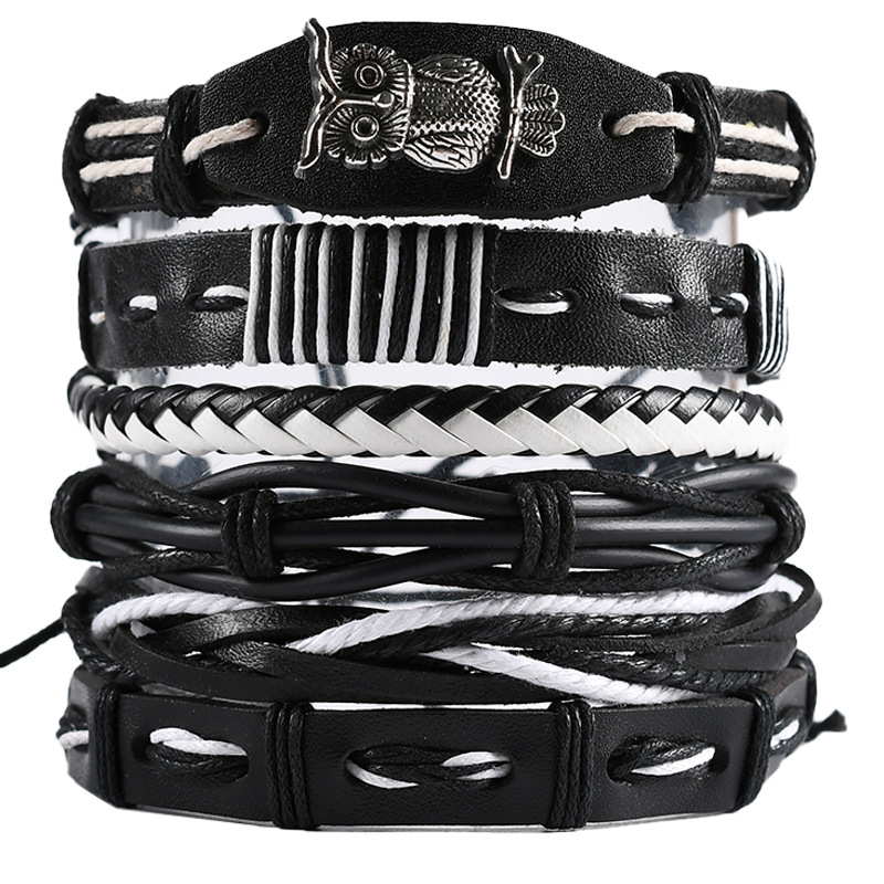 Mens Women Braided Fashion Bracelets PU Leather Bracelet Bangle Wrap Wristband - Picture 25 of 50