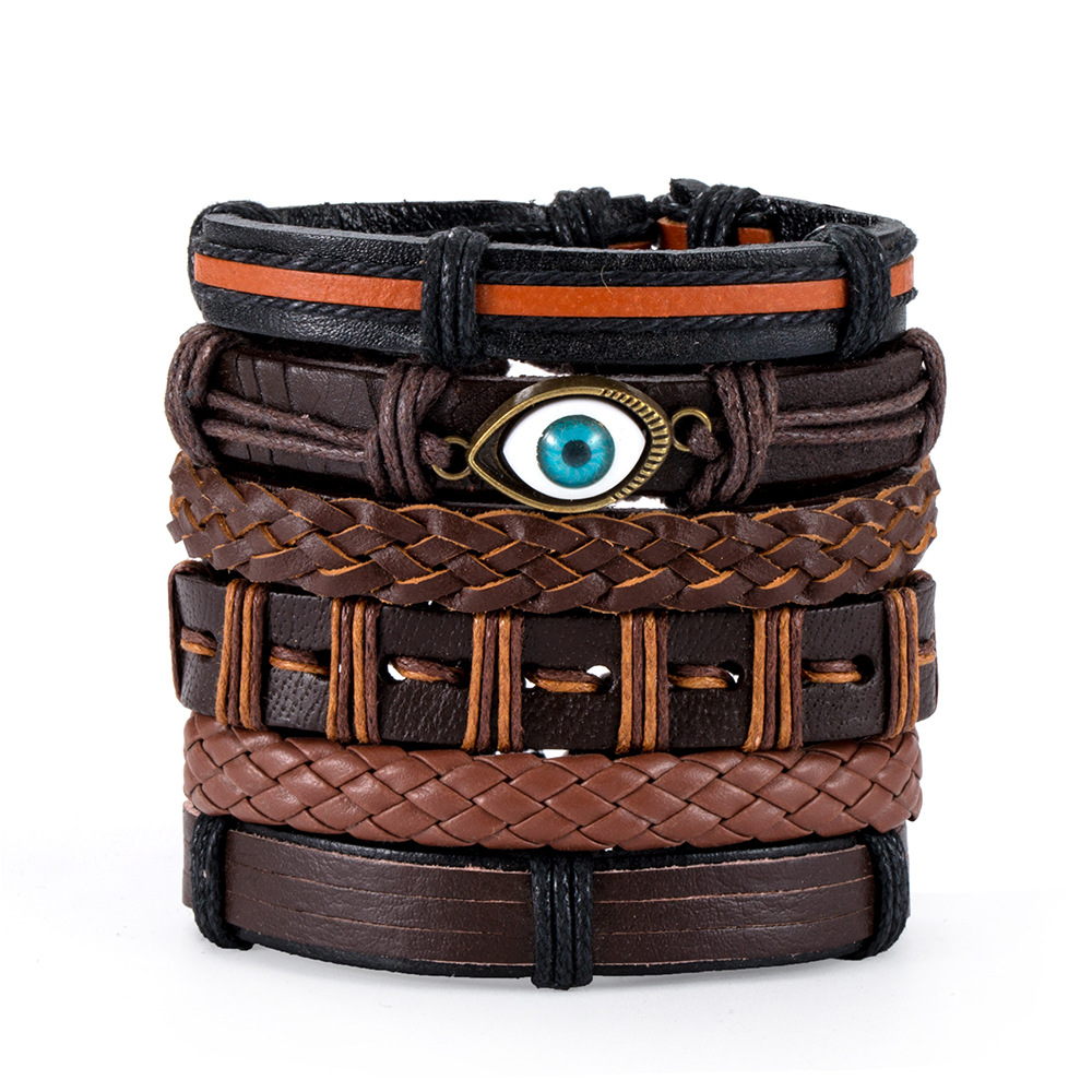 Mens Women Braided Fashion Bracelets PU Leather Bracelet Bangle Wrap Wristband - Picture 30 of 50