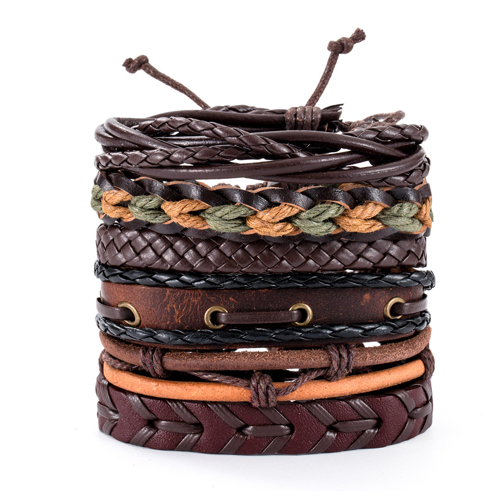 Mens Women Braided Fashion Bracelets PU Leather Bracelet Bangle Wrap Wristband - Picture 31 of 50