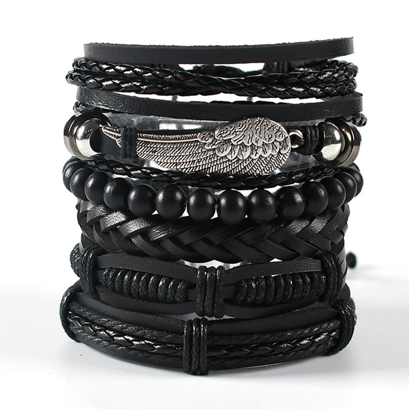 Mens Women Braided Fashion Bracelets PU Leather Bracelet Bangle Wrap Wristband - Picture 32 of 50